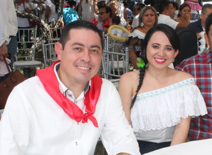 El secretario de Salud Miguel Perdomo, Carolina Acosta y el Director de Seguridad.